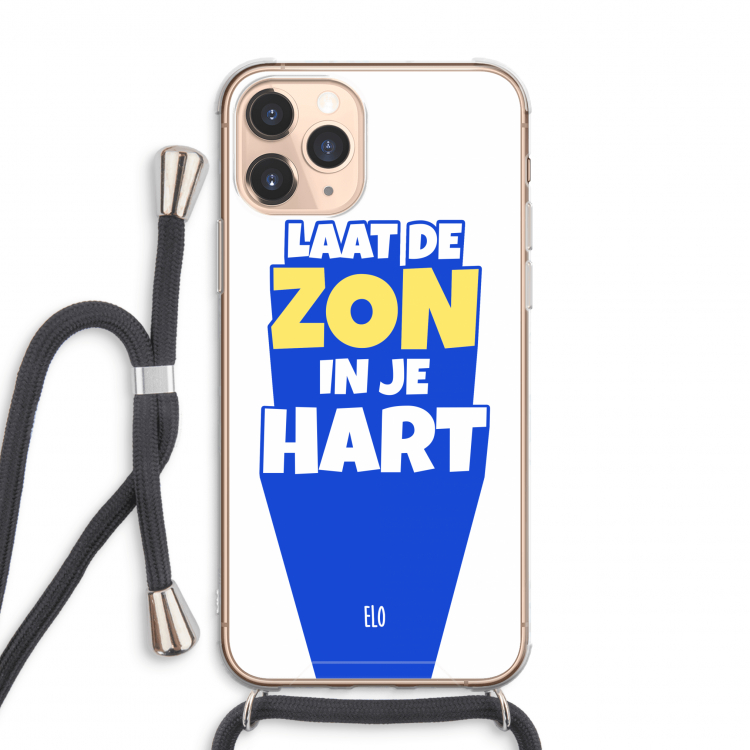 Laat de zon in je hart: iPhone 11 Pro Max Transparant Hoesje met koord