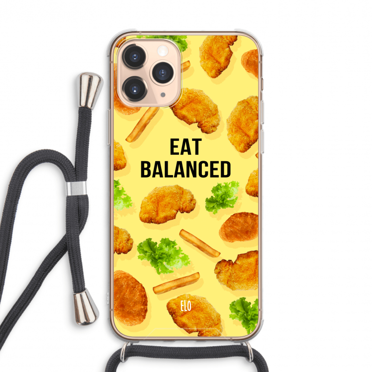 Eat Balanced: iPhone 11 Pro Max Transparant Hoesje met koord