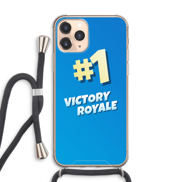 CaseCompany Victory Royale: iPhone 11 Pro Max Transparant Hoesje met koord