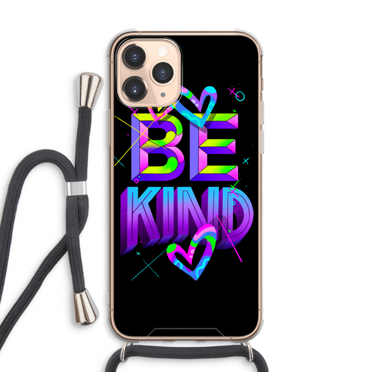 Be Kind: iPhone 11 Pro Max Transparant Hoesje met koord