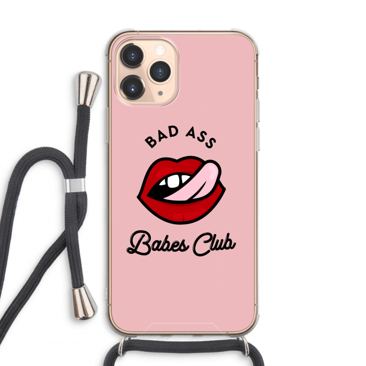 Badass Babes Club: iPhone 11 Pro Max Transparant Hoesje met koord