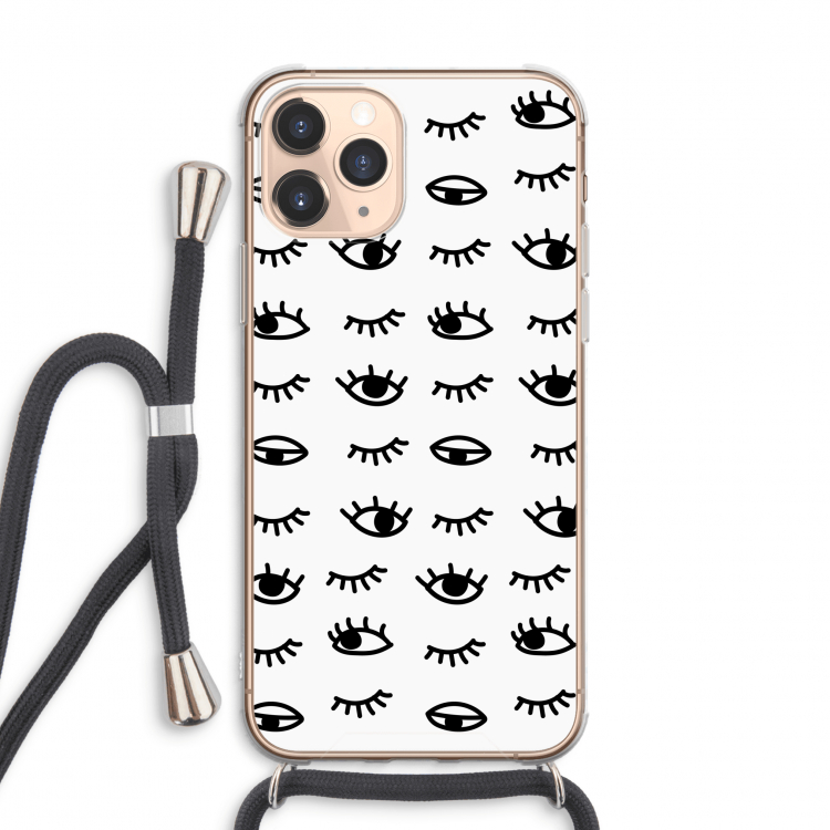 Eye pattern #2: iPhone 11 Pro Max Transparant Hoesje met koord