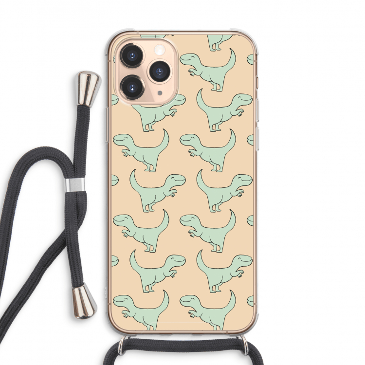 Dinos: iPhone 11 Pro Max Transparant Hoesje met koord