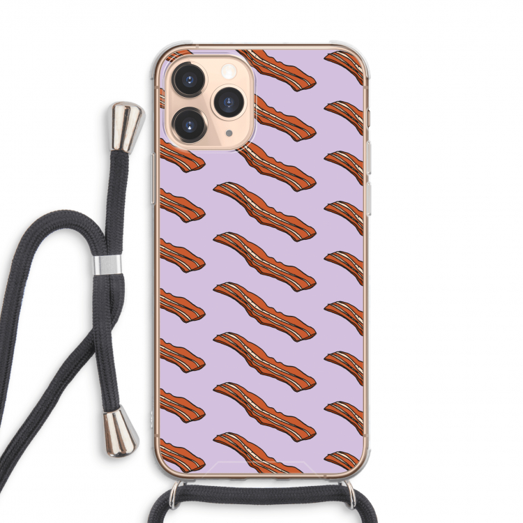 Bacon to my eggs #2: iPhone 11 Pro Max Transparant Hoesje met koord