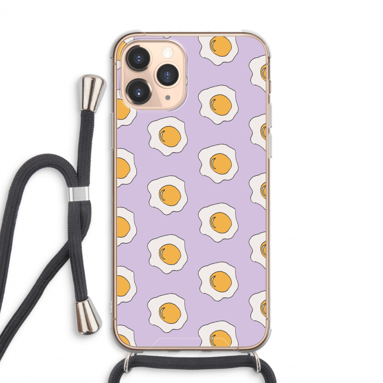Bacon to my eggs #1: iPhone 11 Pro Max Transparant Hoesje met koord