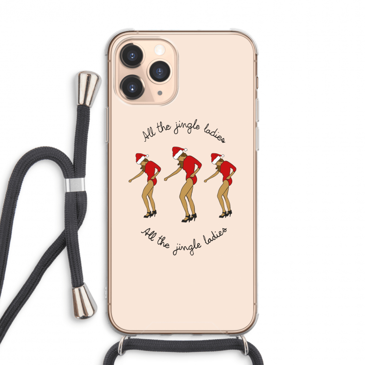 Jingle Ladies: iPhone 11 Pro Max Transparant Hoesje met koord
