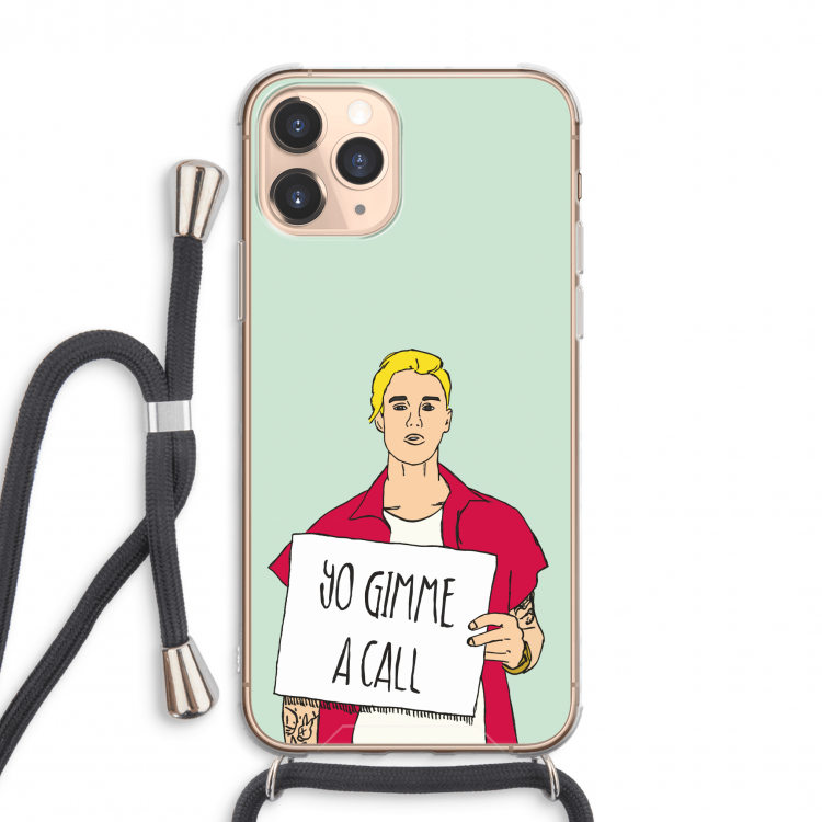 Gimme a call: iPhone 11 Pro Max Transparant Hoesje met koord