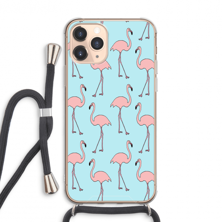 Anything Flamingoes: iPhone 11 Pro Max Transparant Hoesje met koord