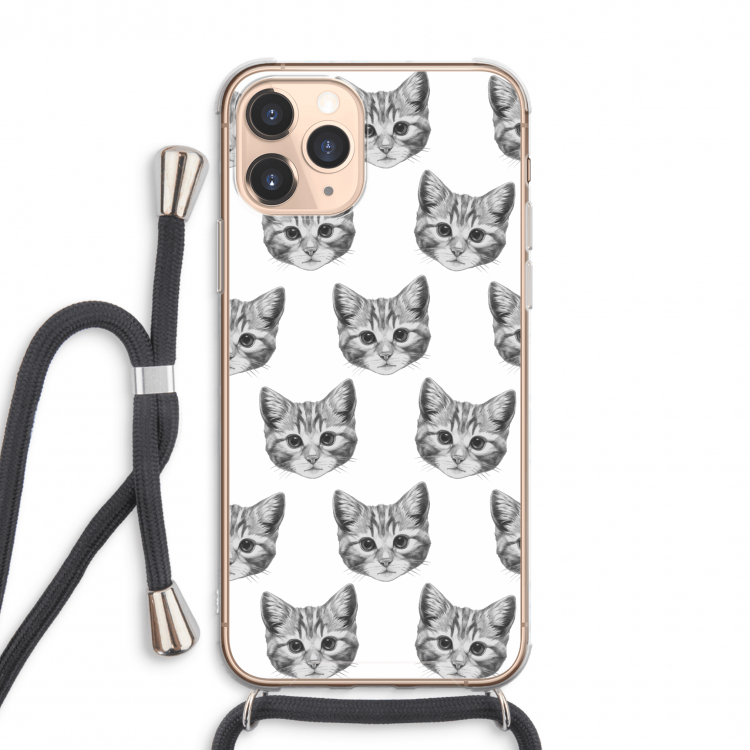 Kitten: iPhone 11 Pro Max Transparant Hoesje met koord