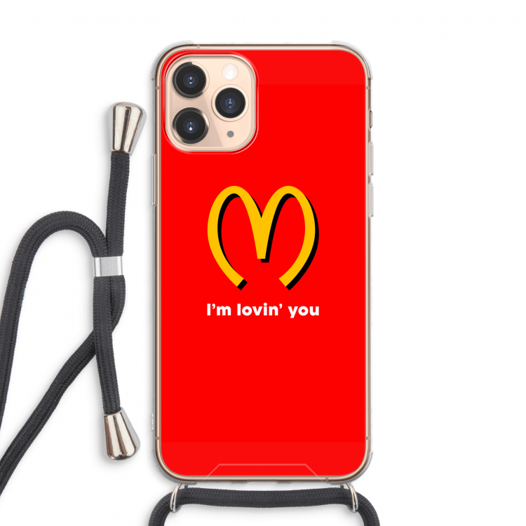 I'm lovin' you: iPhone 11 Pro Max Transparant Hoesje met koord