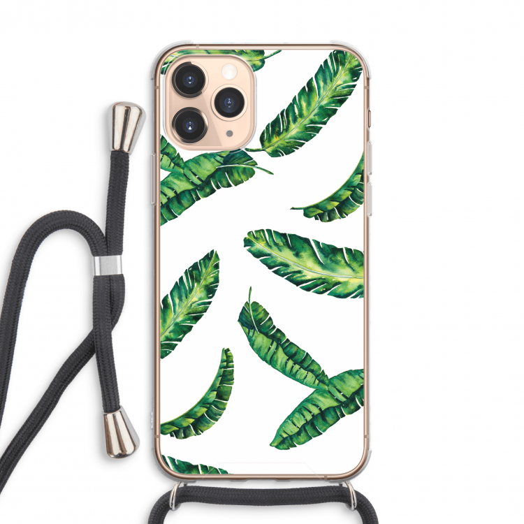 Lange bladeren: iPhone 11 Pro Max Transparant Hoesje met koord