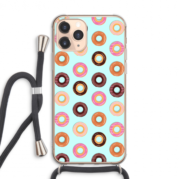 Donuts: iPhone 11 Pro Max Transparant Hoesje met koord