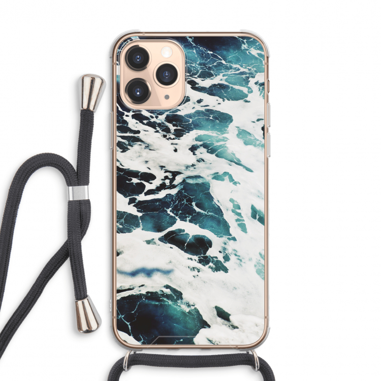 Golven: iPhone 11 Pro Max Transparant Hoesje met koord