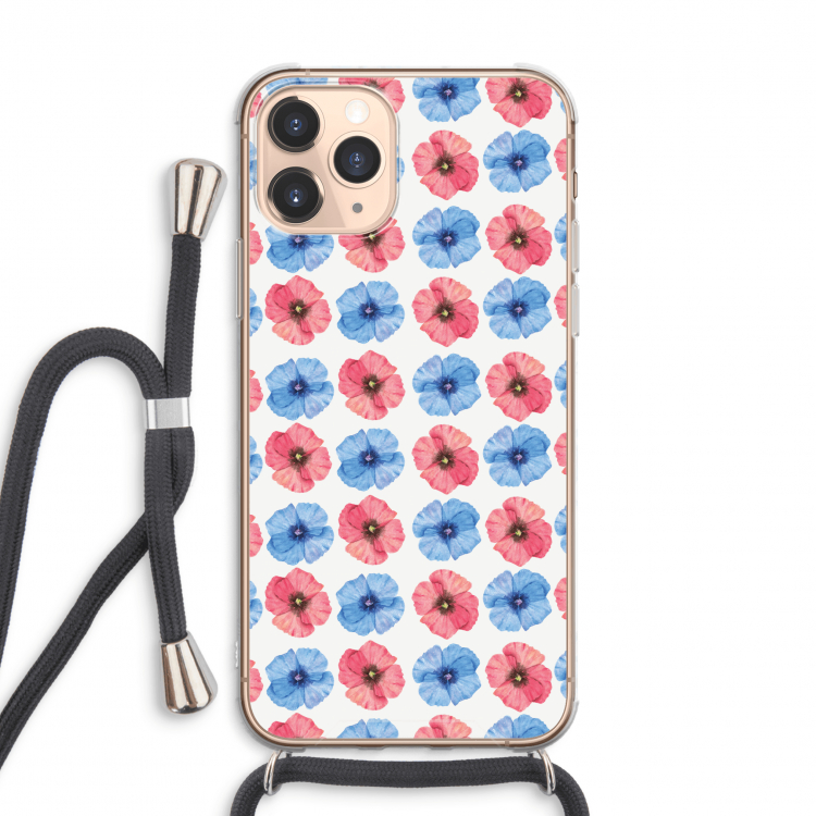 Klaproosjes: iPhone 11 Pro Max Transparant Hoesje met koord