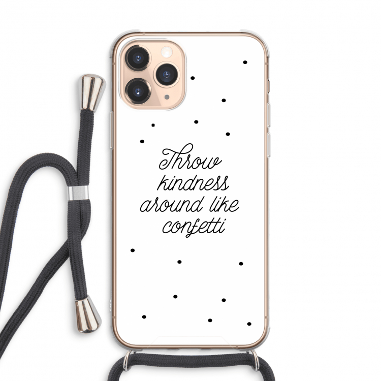 Confetti: iPhone 11 Pro Max Transparant Hoesje met koord