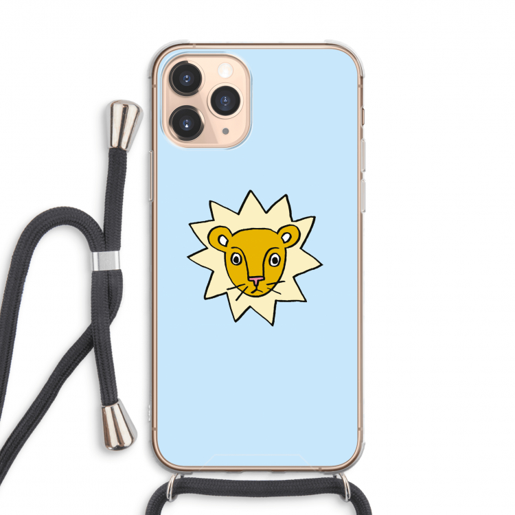 Kleine leeuw: iPhone 11 Pro Max Transparant Hoesje met koord