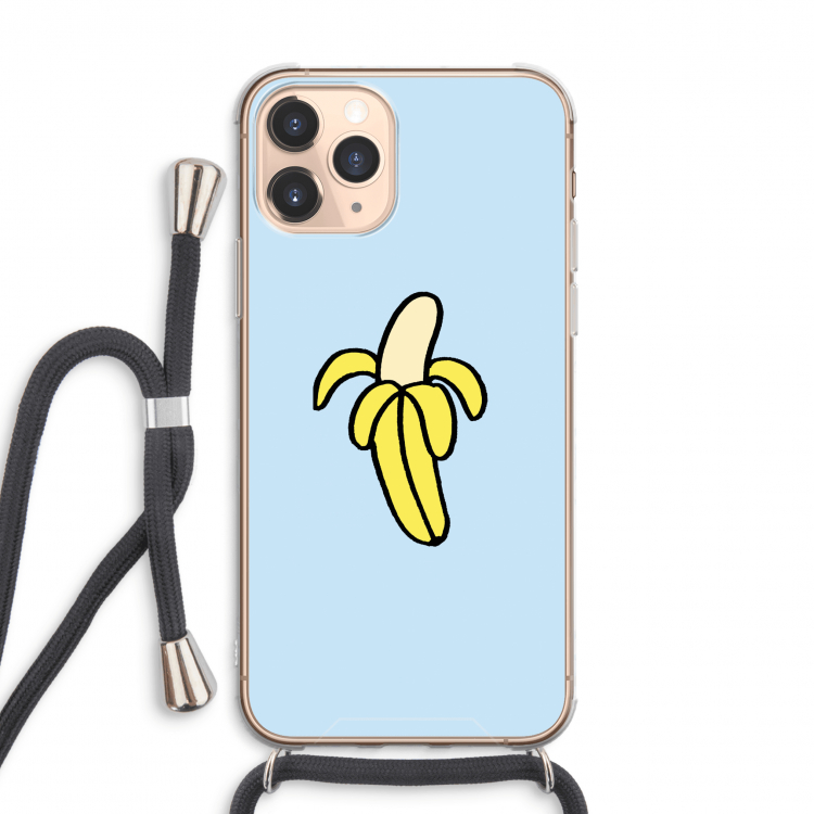 Banana: iPhone 11 Pro Max Transparant Hoesje met koord