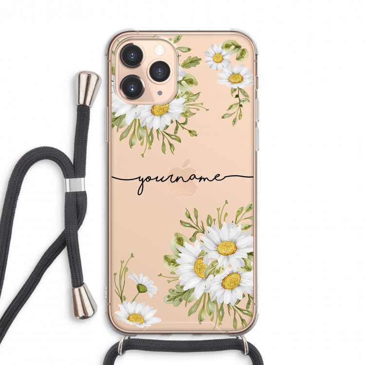 Daisies: iPhone 11 Pro Max Transparant Hoesje met koord