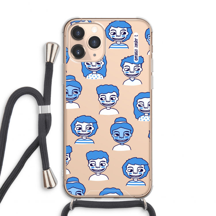 Gezichtjes: iPhone 11 Pro Max Transparant Hoesje met koord