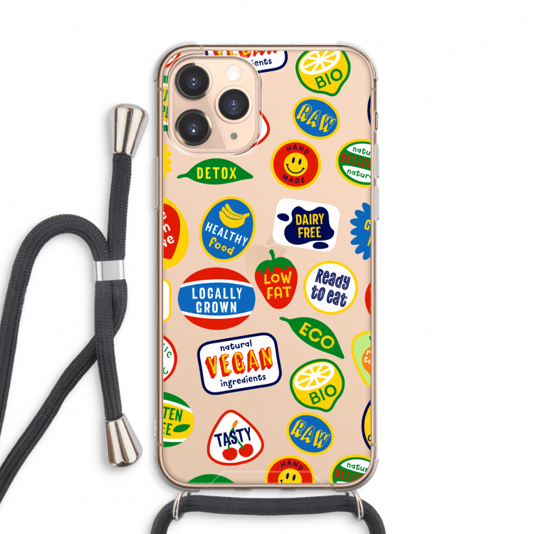Fruitsticker: iPhone 11 Pro Max Transparant Hoesje met koord