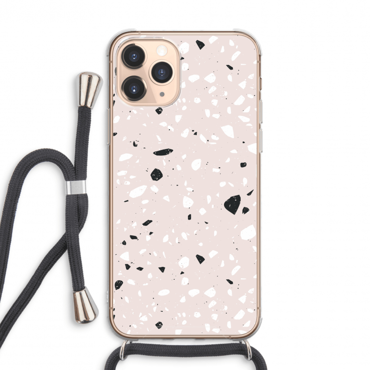 CaseCompany Terrazzo N°20: iPhone 11 Pro Max Transparant Hoesje met koord