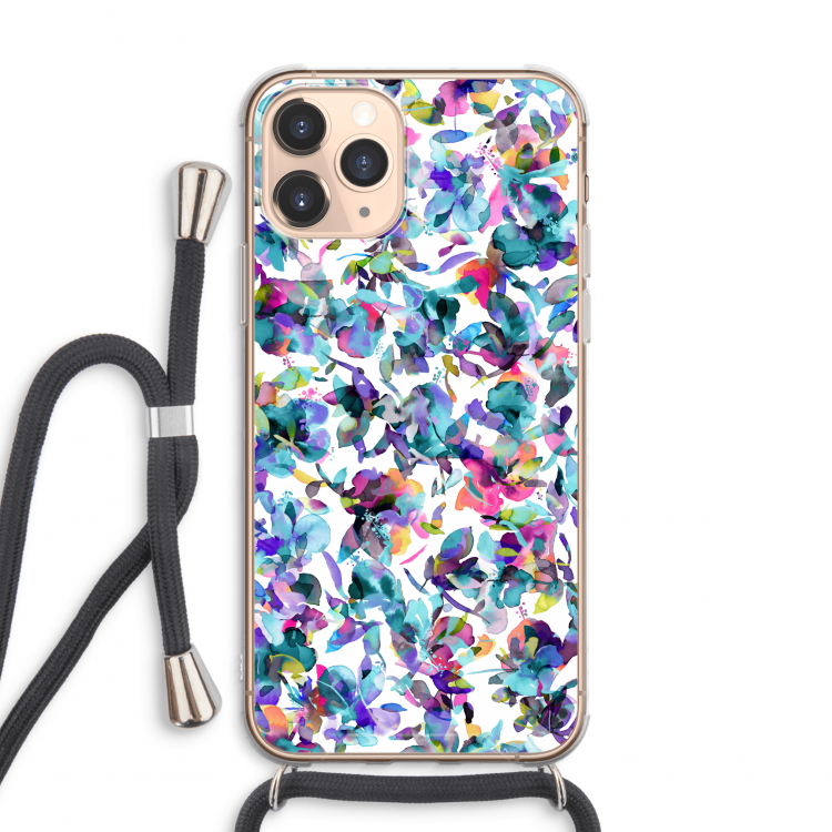 Hibiscus Flowers: iPhone 11 Pro Max Transparant Hoesje met koord