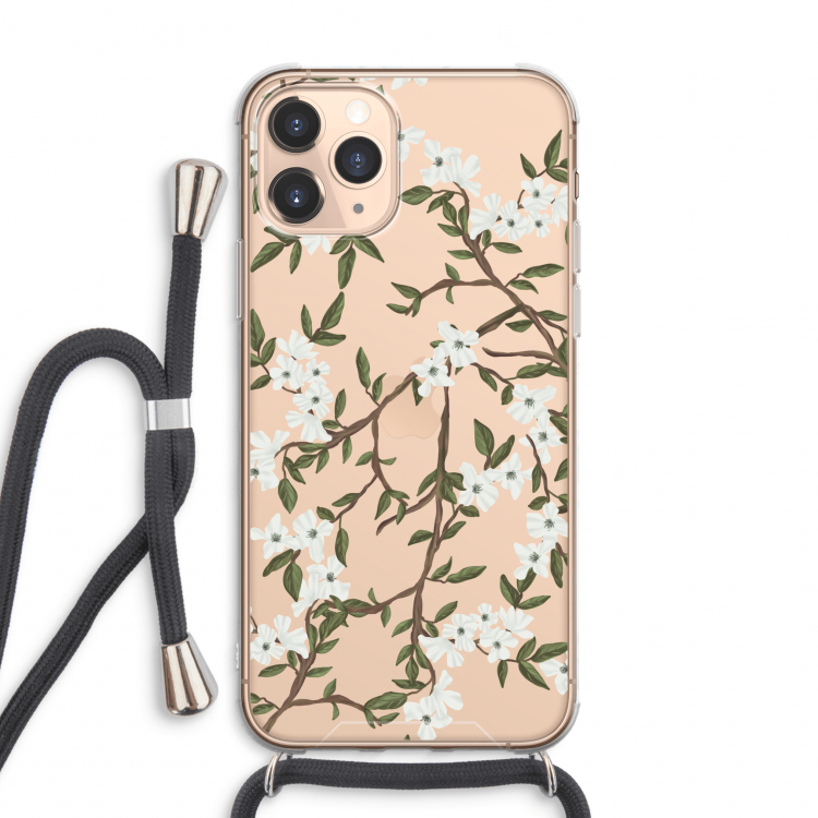 Blossoming spring: iPhone 11 Pro Max Transparant Hoesje met koord
