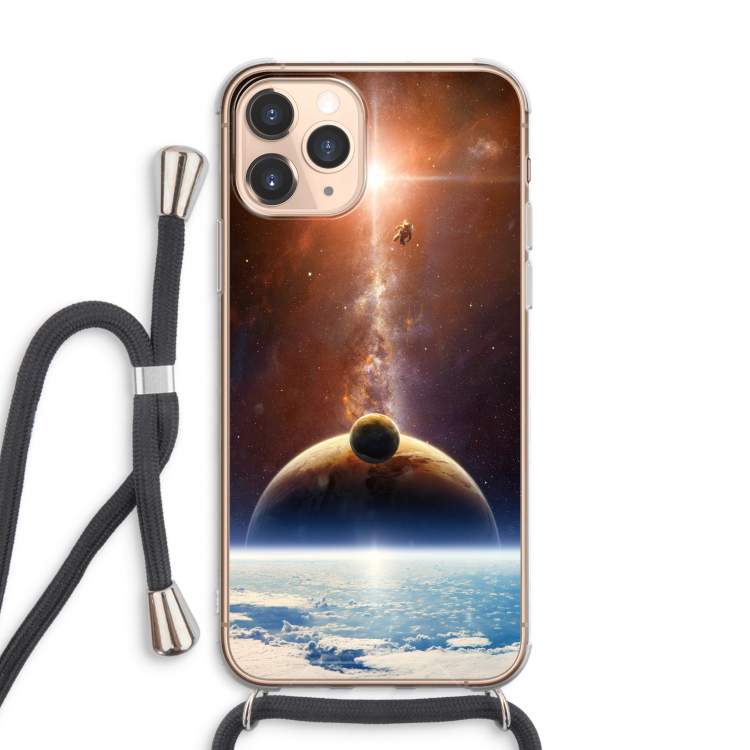 CaseCompany Omicron 2019: iPhone 11 Pro Max Transparant Hoesje met koord