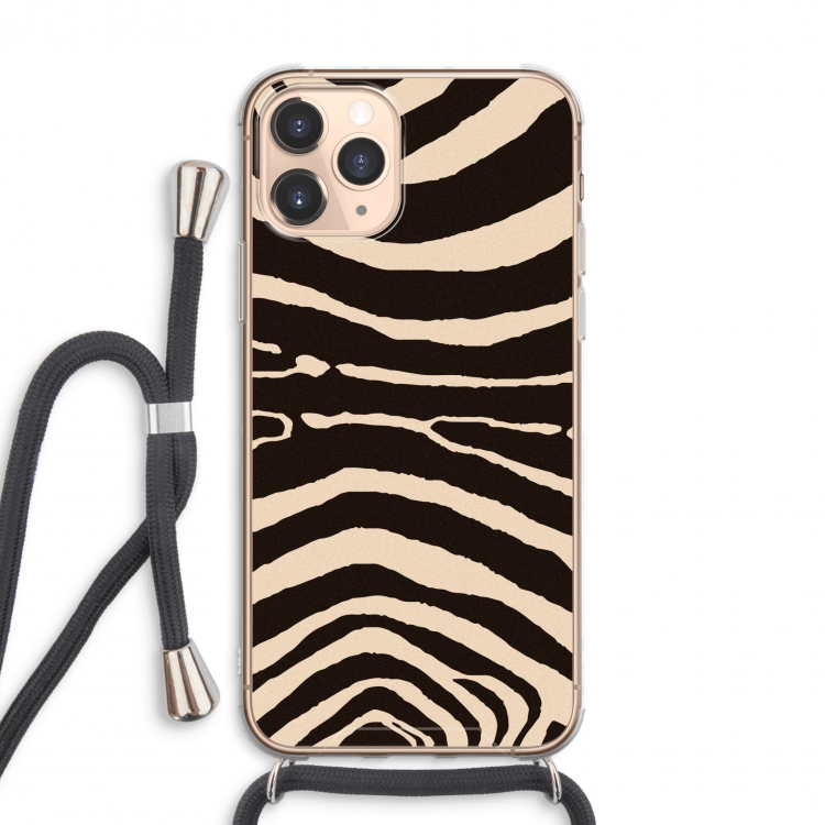 Arizona Zebra: iPhone 11 Pro Max Transparant Hoesje met koord