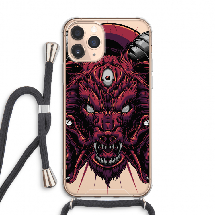Hell Hound and Serpents: iPhone 11 Pro Max Transparant Hoesje met koord