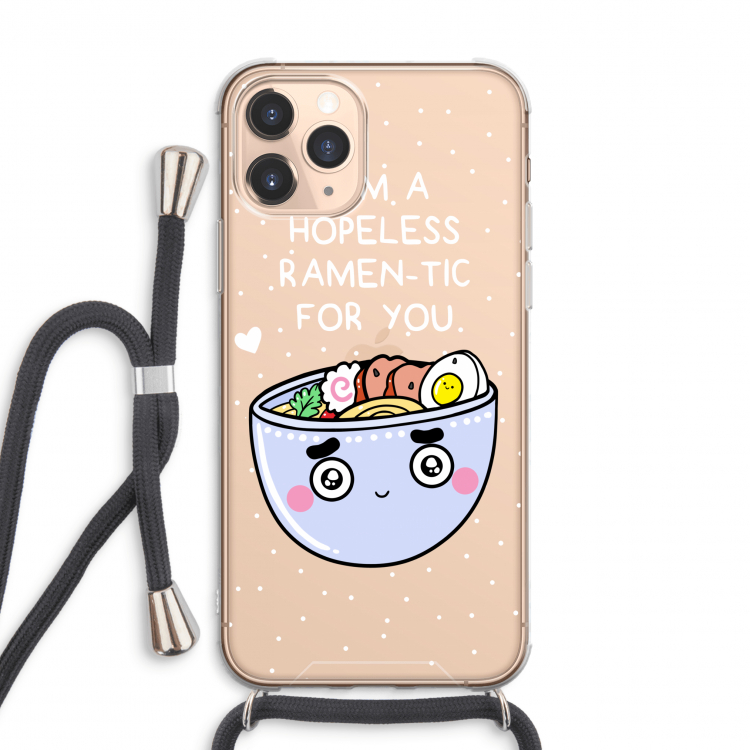 I'm A Hopeless Ramen-Tic For You: iPhone 11 Pro Max Transparant Hoesje met koord