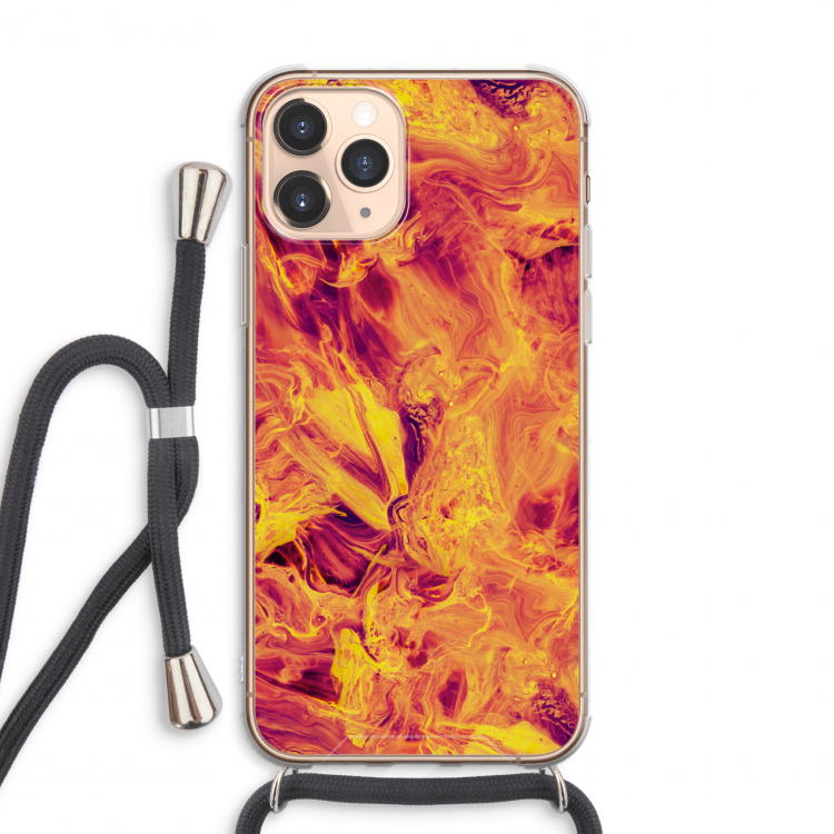 Eternal Fire: iPhone 11 Pro Max Transparant Hoesje met koord