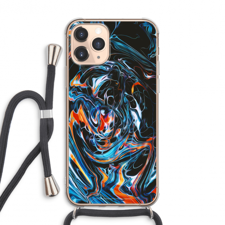 Black Unicorn: iPhone 11 Pro Max Transparant Hoesje met koord