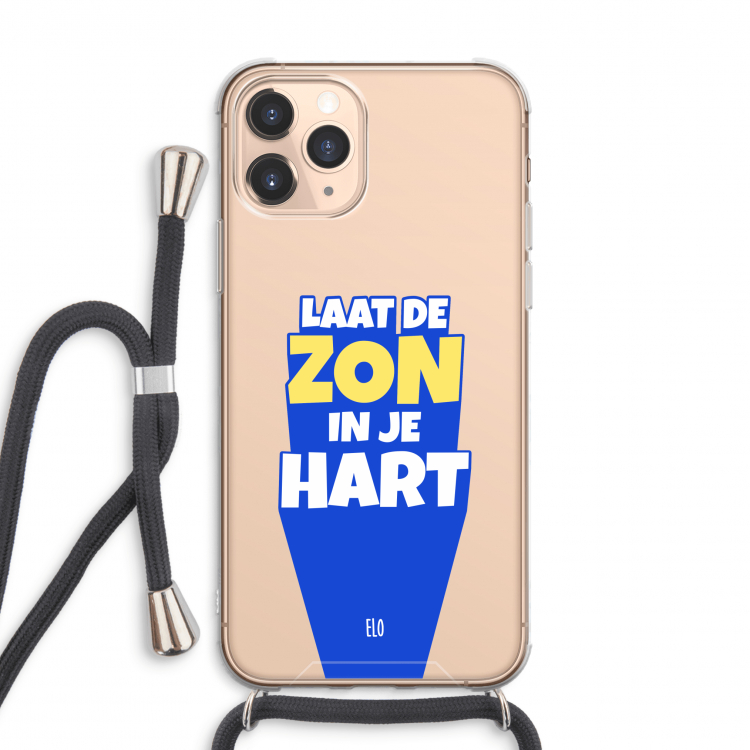 Laat de zon in je hart: iPhone 11 Pro Max Transparant Hoesje met koord
