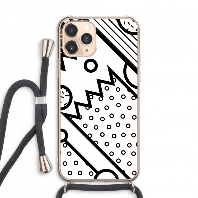 CaseCompany Pop Art #4: iPhone 11 Pro Max Transparant Hoesje met koord