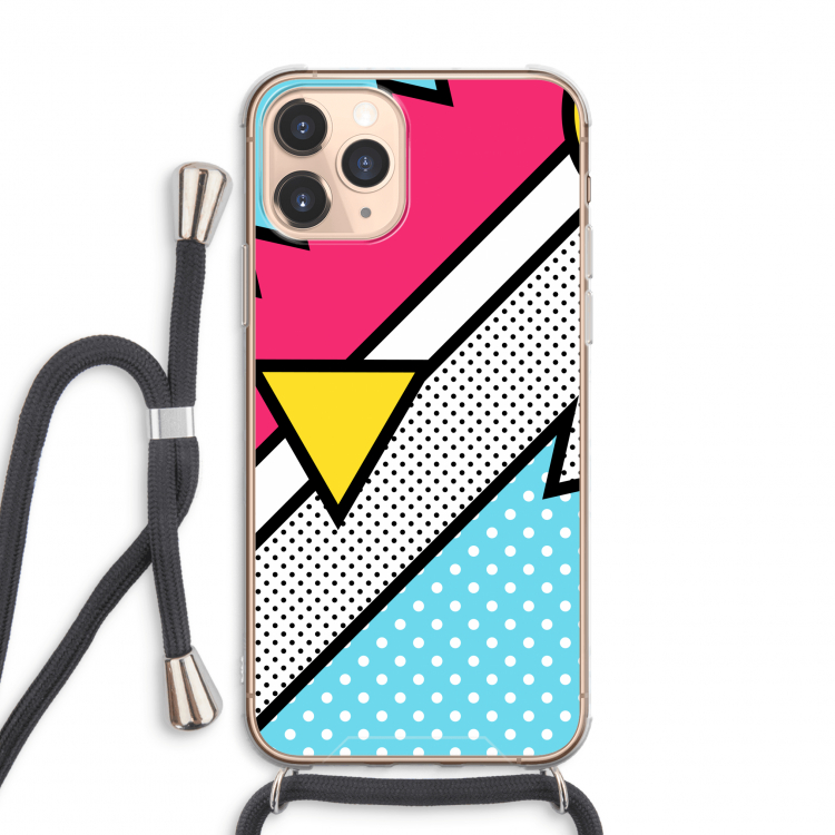 CaseCompany Pop Art #3: iPhone 11 Pro Max Transparant Hoesje met koord