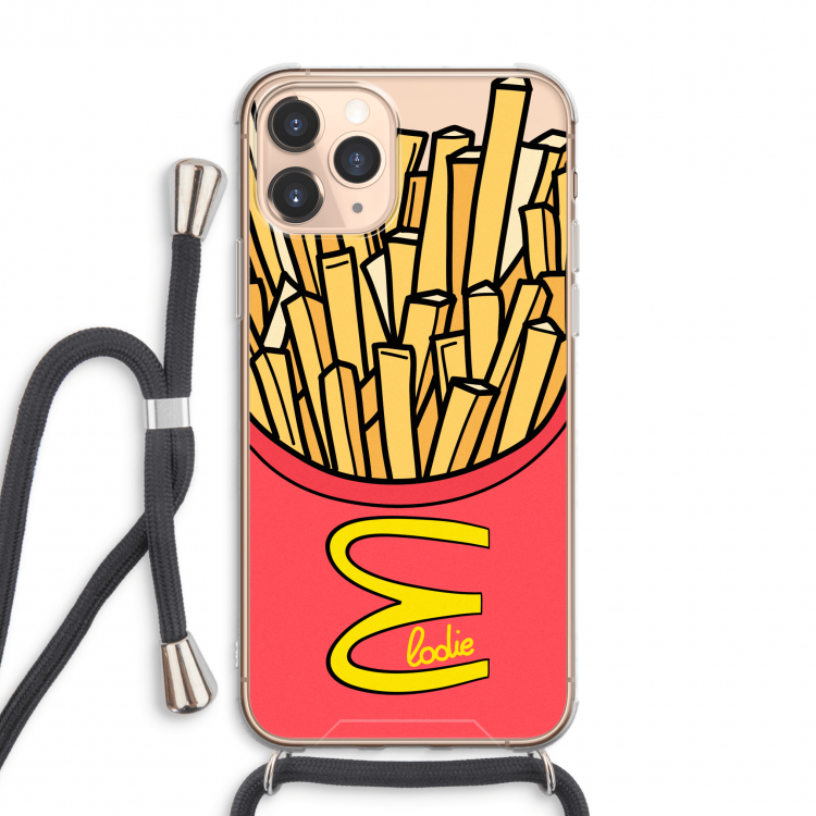 CaseCompany McElodie: iPhone 11 Pro Max Transparant Hoesje met koord