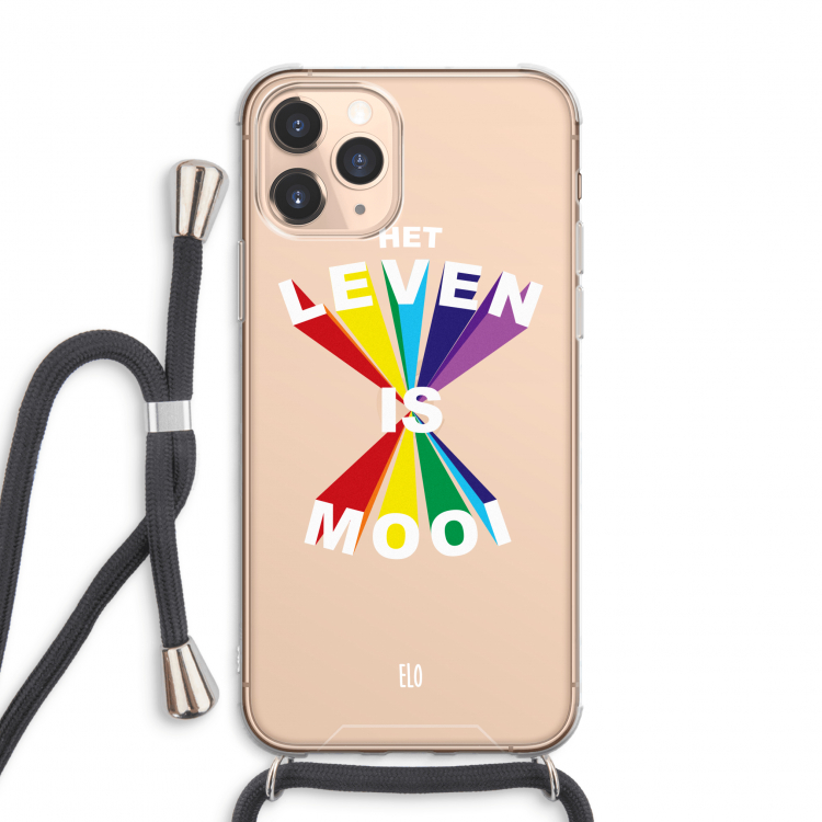 Het Leven Is Mooi: iPhone 11 Pro Max Transparant Hoesje met koord