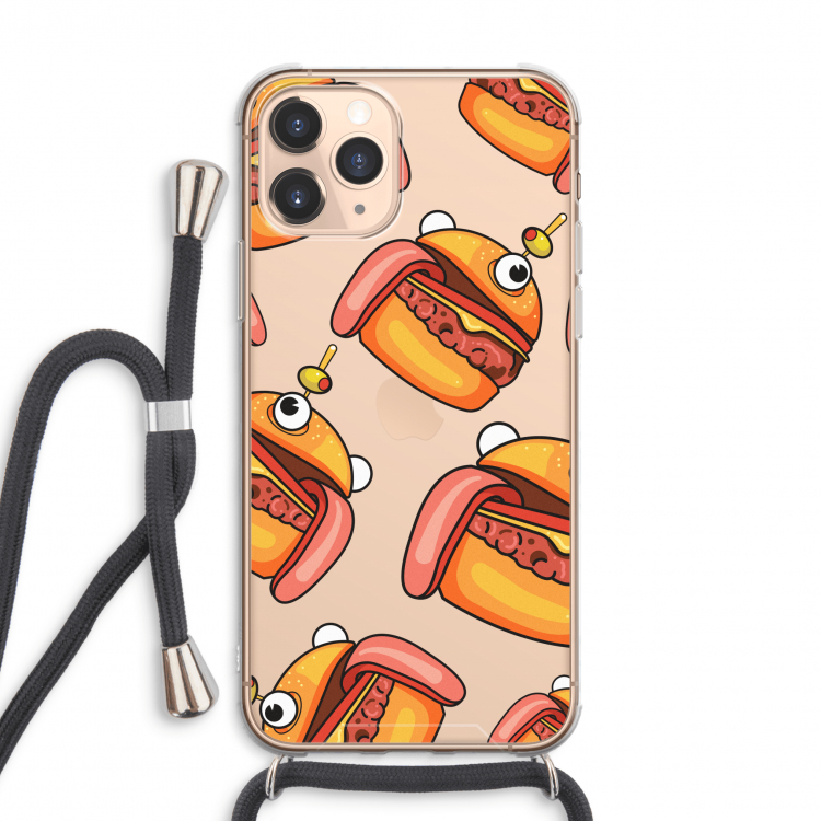 Hamburger: iPhone 11 Pro Max Transparant Hoesje met koord
