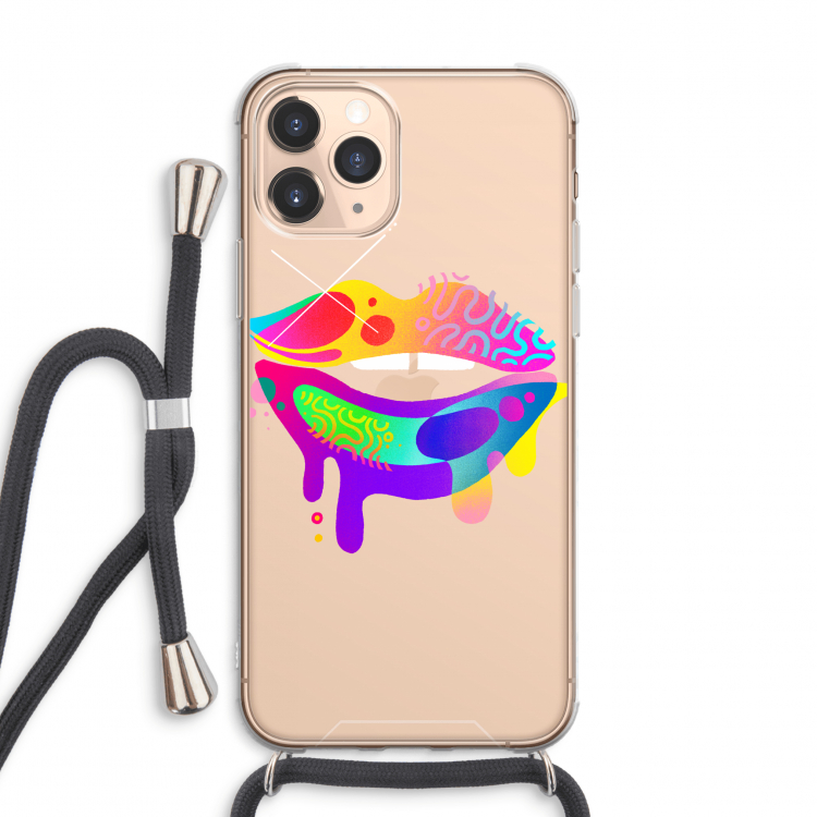 Lip Palette: iPhone 11 Pro Max Transparant Hoesje met koord
