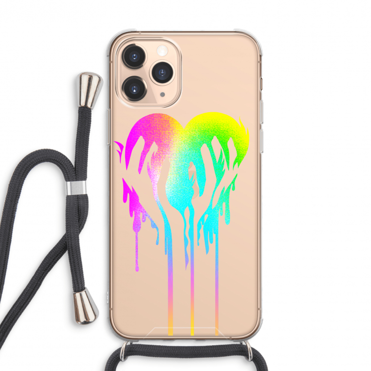 Hold My Heart: iPhone 11 Pro Max Transparant Hoesje met koord