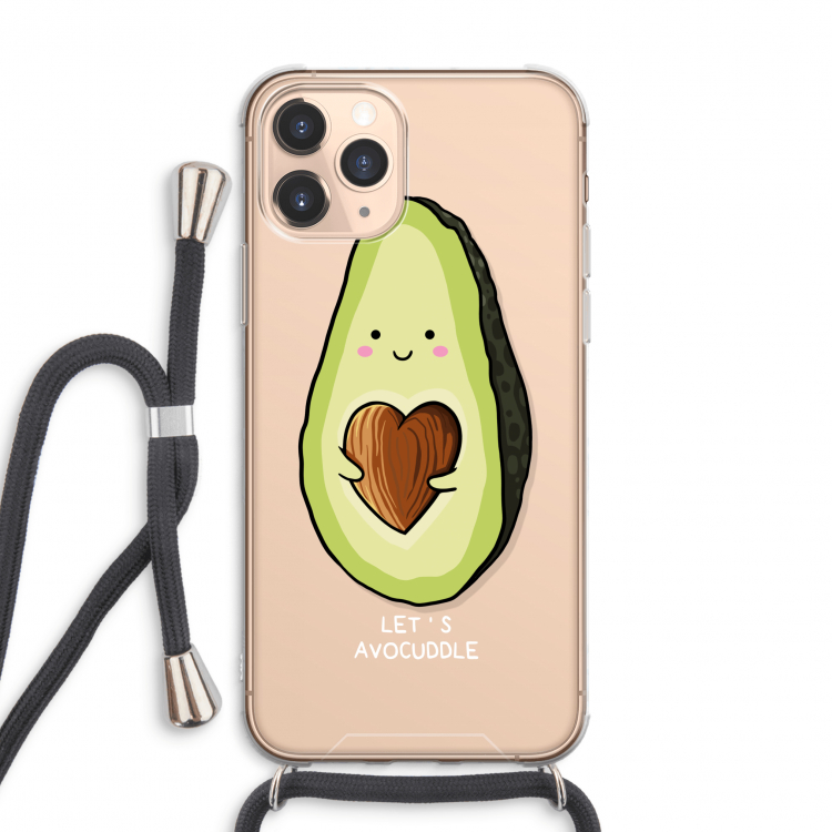 Avocuddle: iPhone 11 Pro Max Transparant Hoesje met koord