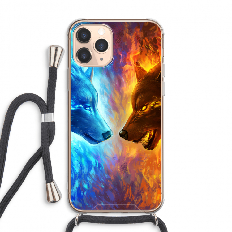 Fire & Ice: iPhone 11 Pro Max Transparant Hoesje met koord
