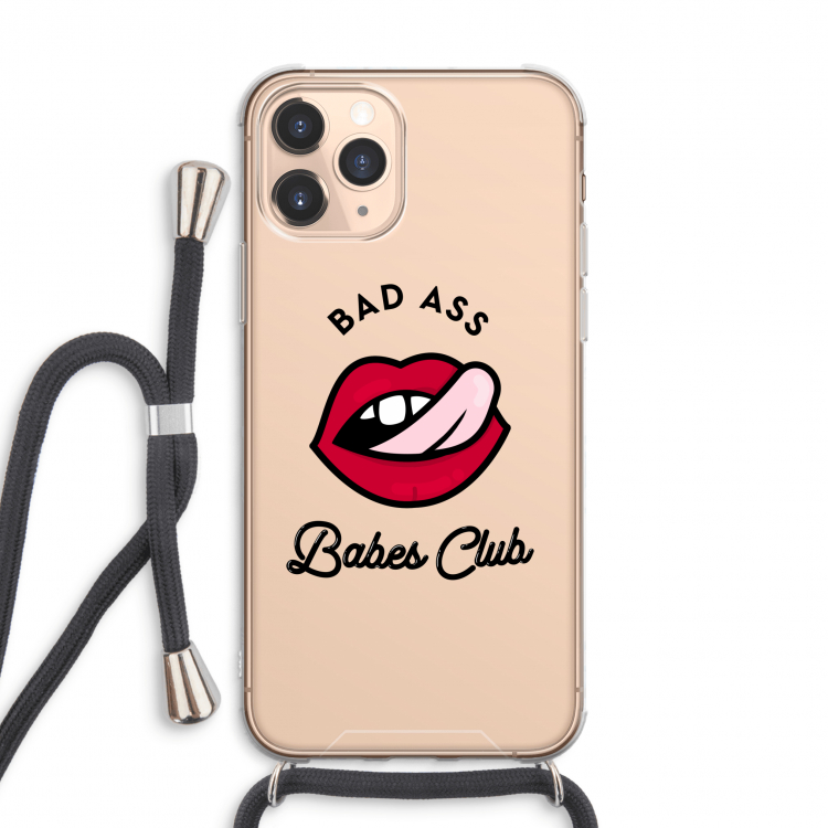 Badass Babes Club: iPhone 11 Pro Max Transparant Hoesje met koord