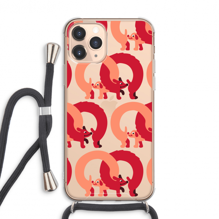Dogs: iPhone 11 Pro Max Transparant Hoesje met koord