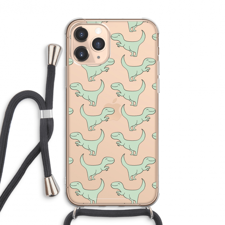 Dinos: iPhone 11 Pro Max Transparant Hoesje met koord