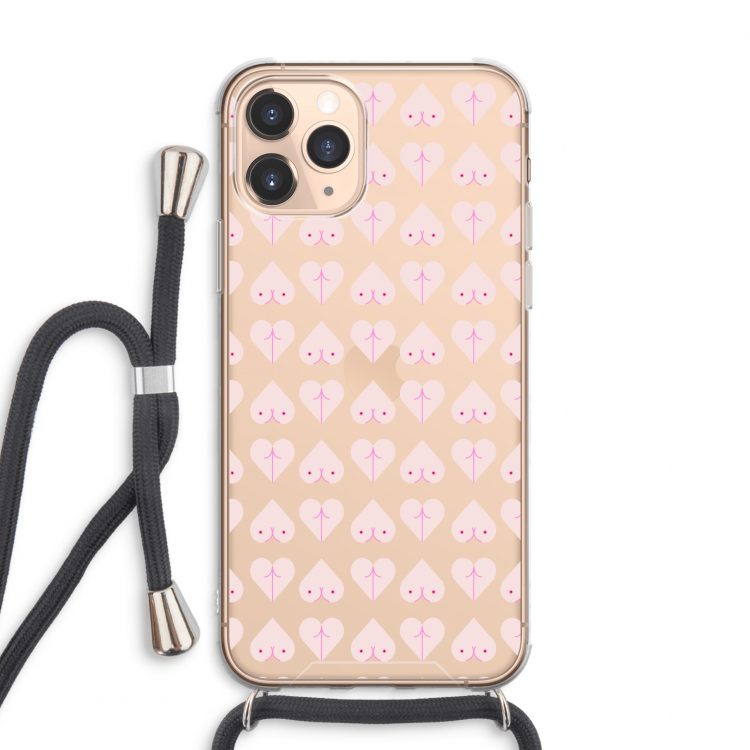 Ass 'n Titties: iPhone 11 Pro Max Transparant Hoesje met koord