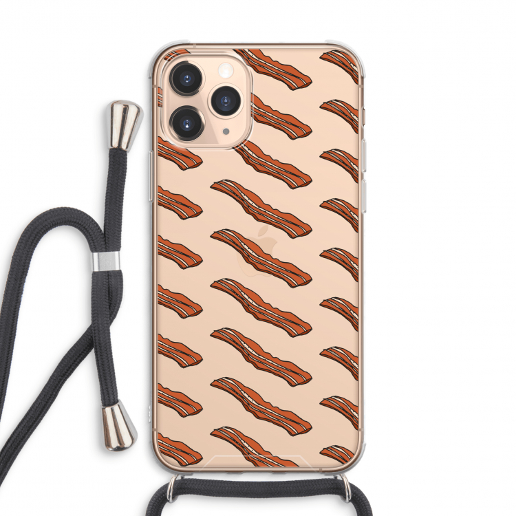 Bacon to my eggs #2: iPhone 11 Pro Max Transparant Hoesje met koord