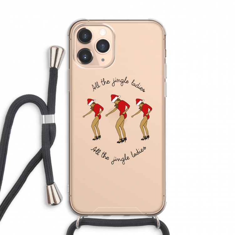 Jingle Ladies: iPhone 11 Pro Max Transparant Hoesje met koord