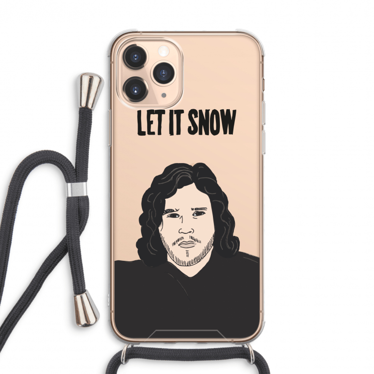 Let It Snow: iPhone 11 Pro Max Transparant Hoesje met koord